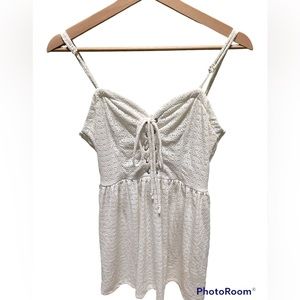 Womens white spaghetti strap dress